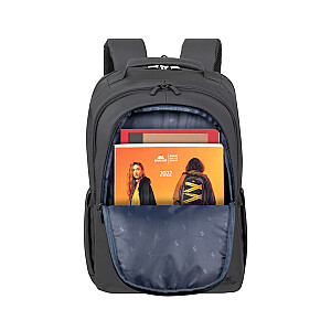 RIVACASE 8435 рюкзак для ноутбука 17,3" Tegel ECO, черный, водонепроницаемый материал, эко rPet, карманы для смартфона, документов, аксессуаров, карманы для бутылки с водой и зонта