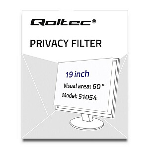 Qoltec 51054 Фильтр конфиденциальности 19 дюймов | 16:10