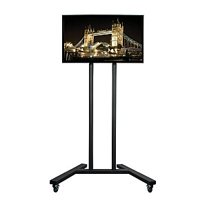 B-Tech lieli universāli plakanā ekrāna ratiņi/grīdas statīvs (VESA 800 x 600) – 1,8 m kājas, Ø50 mm
