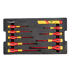 Сервисный ящик для электриков Neo Tools, 52 предмета в прочном ящике длиной 22 дюйма.
