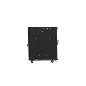 Lanberg FF01-8015-12BL стеллаж 15U Отдельностоящий стеллаж Черный