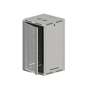 ALANTEC 19" 18U 600x500 шкаф навесной/подставка, стеклянная дверь, серый