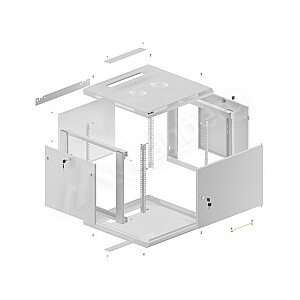 LANBERG НАСТЕННЫЙ ШКАФ 19 ДЮЙМОВ 9U 600X600