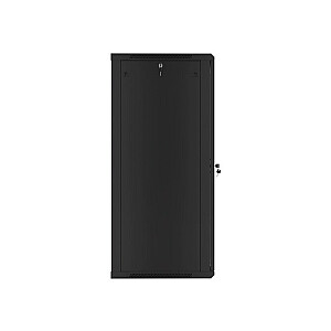 Шкаф настенный стоечный Lanberg 19'' 27U 600х600мм черный (стеклянная дверь)