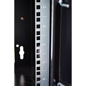 Настенная сетевая стойка Techly, 19 дюймов, глубина 9U, 450, черная, в сборе I-CASE ER-1009B45