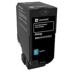 Tonera kasetne Lexmark 74C20C0 1 gab. Oriģināls zils