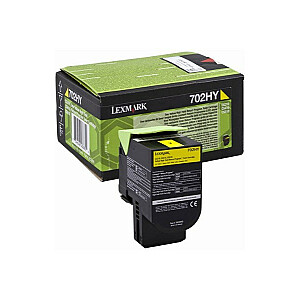 Тонер-картридж Lexmark 702HY R 1 шт. Оригинал Желтый