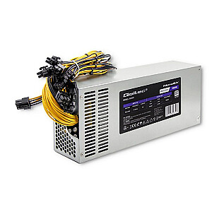 Qoltec 50350 1850W PCI-E barošanas avots | 80 Plus Platinum | Spēļu kalnracis
