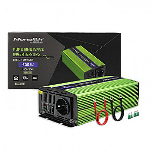 Qoltec Monolith Auto strāvas adapteris/invertors 600W zaļš