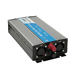 SPRIEGUMA PĀRVEIDOTĀJS Extralink 12V - 230V 1000W MODIFICĒTS SINUS OPIM-1000W strāvas adapteris/invertors, automātisks alumīnijs