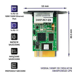 Qoltec 50389 SNMP modulis nepārtrauktās barošanas avotam