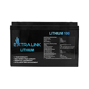 Rūpnieciski uzlādējams akumulators Extralink EX.30455 Litija dzelzs fosfāts (LiFePO4) 100 000 mAh 12,8 V