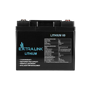 Rūpnieciski uzlādējams akumulators Extralink EX.30448 Litija dzelzs fosfāts (LiFePO4) 60 000 mAh 12,8 V
