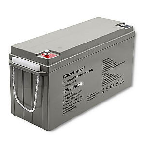 Qoltec 53068 AGM akumulators | 12V | 150 Ah | Maks. 2250A