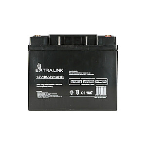 Extralink BATTERY BATTERY AGM 12V 45AH noslēgtā svina skābe (VRLA)