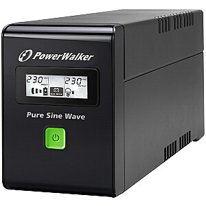 PowerWalker VI 800 SW FR Line-Interactive 0,8 кВА 480 Вт 2 розетки переменного тока