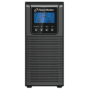 PowerWalker VFI 1000 TGS dubultā konversija (tiešsaistē) 1kVA 900W 3 maiņstrāvas kontaktligzdas