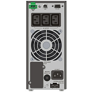 PowerWalker VFI 1000 TGS dubultā konversija (tiešsaistē) 1kVA 900W 3 maiņstrāvas kontaktligzdas