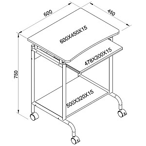 TECHLY 305694Compact computer desk