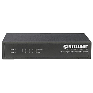 Коммутатор Intellinet 561228 Gigabit PoE + 5x RJ45 60 Вт