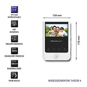 QOLTEC Video doorphone Theon 4 TFT LCD