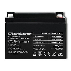 QOLTEC 53036 Qoltec Battery AGM   12V
