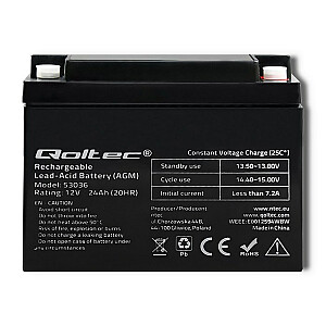 QOLTEC 53036 Qoltec Аккумулятор AGM 12V