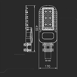 Светодиодный уличный светильник V-TAC SAMSUNG CHIP 50Вт Линзы 110ст 135Лм/Вт VT-54ST-N 4000К 6850лм