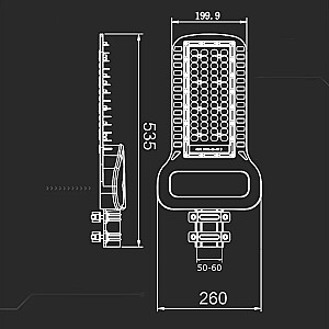LED ielu lampa V-TAC SAMSUNG CHIP 150W Objektīvi 110st 135Lm/W VT-154ST 4000K 20300lm