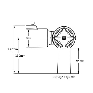 Kronšteina kronšteina adapteris 48 mm LED ielu apgaismojumam V-TAC VT-8019