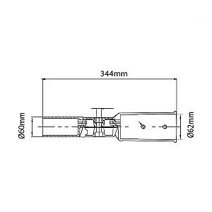 Kronšteina stiprinājuma adapteris 60 mm LED ielu apgaismojumam V-TAC VT-795