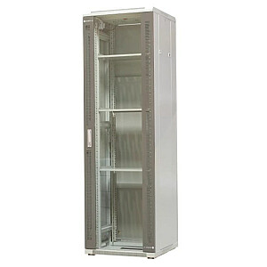 EMITERNET Отдельностоящий каркасный шкаф EmiterNet Top, 42U, передняя дверь лист металл/стекло, 600x600x1980мм (ширина/глубина/высота) EM/SH05D-6642