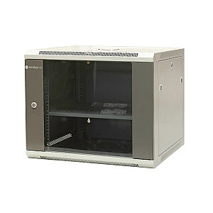 ЭМИТЕРНЕТ Одностенный подвесной шкаф 19" 9U, дверца из листового металла/стекла, 600×600×500 мм ширина/глубина/высота. ЕМ/AP6609