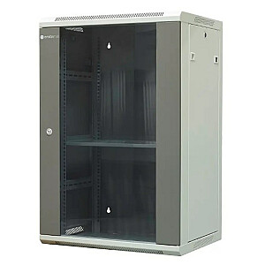 EMITERNET Отдельный подвесной шкаф 19" 18U, дверцы листовой металл/стекло, 600×450×910 мм ширина/глубина/высота EM/AP6418