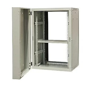 EMITERNET Раздельный подвесной шкаф 19" 18U, дверцы листовой металл/стекло, 600×550×910мм ширина/глубина/высота EM/AH6518