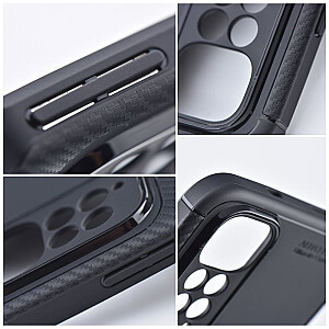 Fusion Carbon Premium  case silikona aizsargapvalks Xiaomi Redmi 12C melns
