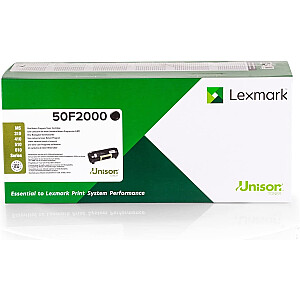 Lexmark 502 tonera kasetne 1 gab. Oriģināls melns