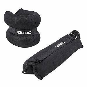 Zipro ZIPRO Утяжелители на щиколотку и запястье, 2 кг, черные