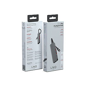LINQ byELEMENTS LQ48014 — 5 in1 Pro USB-C 10 Gbps HDMI 4K vairākportu centrmezgls