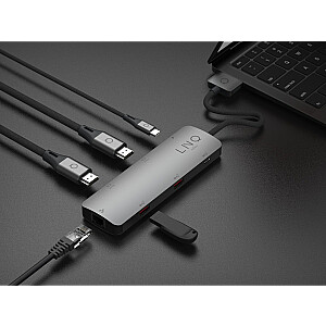 LINQ byELEMENTS LQ48011 — 7in2 Pro USB-C 10Gbps Dual HDMI 4K Ethernet Hub MacBook M1/M2
