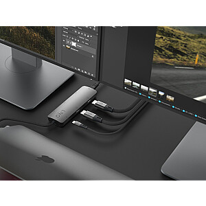 LINQ byELEMENTS LQ48011 — Многопортовый концентратор 7in2 Pro USB-C, 10 Гбит/с, двойной HDMI 4K и Ethernet для MacBook M1/M2