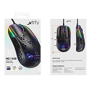 МЫШЬ XTRFY MZ1 RGB ПРОВОДНАЯ/ЧЕРНАЯ