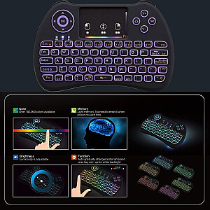 Fusion kompakta bezvadu tastatūra ar skārienpaliktni un krāsainu apgaismojumu Android | iOS | TV | PC