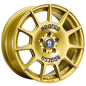 Sparco Terra Race Gold Blue Lettering 7,5x17 5x100 ET48 CB63,3 60° 610 кг W29047500B3 Sparco