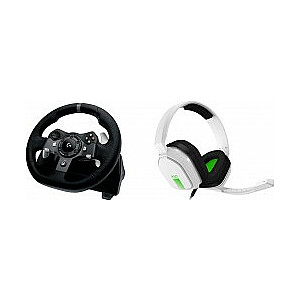 Logitech G920 Wheel + Xbox Astro A10 austiņas, baltas