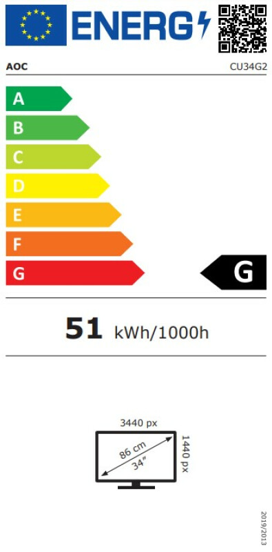 Monitors AOC CU34G2XE/BK