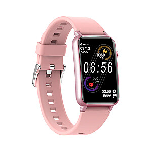 Viedais pulkstenis Kumi U3 rozā krāsā