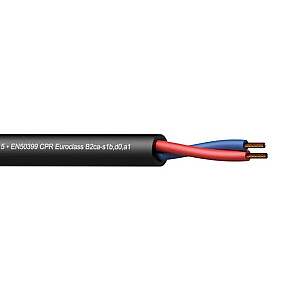 PROCAB CLS215-B2CA/3 – skaļruņa kabelis – 2 x 1,5 mm2 – 16 AWG – EN50399 CPR eiro klases B2ca-s1b,d0,a1 koka spole 100 m