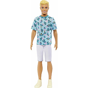 Кукла Барби Mattel Ken Fashionistas 211 со светлыми волосами, в футболке с кактусами HJT10