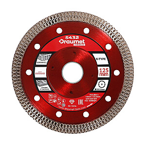 Dimanta disks PCN 125x1.2x22mm flīzēm X-tipa Draumet Pro